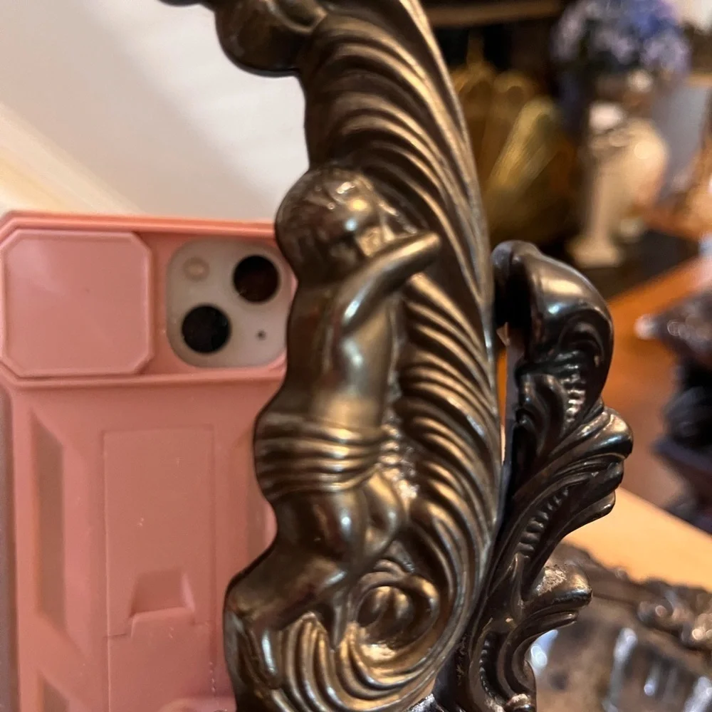 Mirror French Ornate Angel Cherubs silver plated Mirror